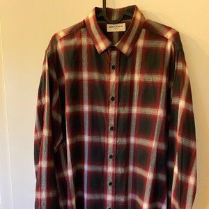 Saint Laurent Paris FW2015 Viscose Plaid